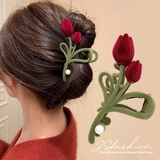 ヘアクリップ チューリップ型 バンスクリップ | JS FASHION | 詳細画像1 