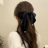 パール付きバレッタ リボン ベロア | JS FASHION | 詳細画像3 