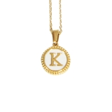 【K】 | イニシャルサークルネックレス | JULIA BOUTIQUE
