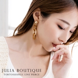 べっ甲柄3連チェーンピアス | JULIA BOUTIQUE | 詳細画像1