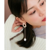 ゴールド系(91) | オーバルビジュー淡水パールピアス | VIS