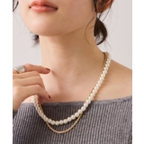 ゴールド(90) | パール×チェーンネックレス | VIS 