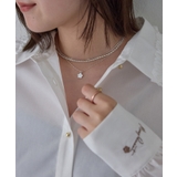 シルバー(93) | 【MARY QUANT×VIS】レイヤードデイジーネックレス | VIS