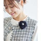 ネイビー(40) | パール付きシフォンフラワーコサージュ | ROPE' PICNIC