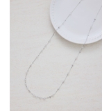 シルバー(93) | 飛ばしクリアビーズミディアムネックレス | ROPE' PICNIC