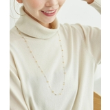 飛ばしスクエアビーズロングネックレス | ROPE' PICNIC | 詳細画像1