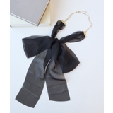 ブラック(01) | オーガンジーチュールリボンネックレス | ROPE' PICNIC