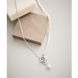 シルバー(93) | チェーン×パールショートスライドネックレス | ROPE' PICNIC