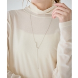 ガラスカーブラインY字ネックレス | ROPE' PICNIC | 詳細画像3 