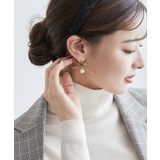 ベージュ(27) | ベロアリボン×淡水パールピアス | ROPE' PICNIC