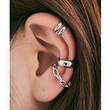 シルバー | チェーンフープイヤーカフセット アクセサリー イヤリング | kirakiraShop