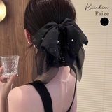 シフォンリボンバンスクリップ ヘアクリップ バンスクリップ | kirakiraShop | 詳細画像1