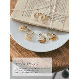 カーブドロップマーブルイヤリング 小物 韓国アクセサリー | kirakiraShop | 詳細画像10