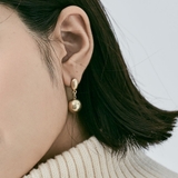 ゴールド | マットメタルボールピアス 韓国アクセサリー メタルピアス | kirakiraShop