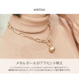 ボリュームチェーンマンテルネックレス ユニセックス 韓国アクセサリー | kirakiraShop | 詳細画像13