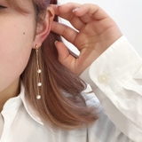 パール ロング ピアス韓国 | lattencos | 詳細画像1 