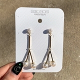 ゴールド | パール ドロップ ピアス韓国 | lattencos