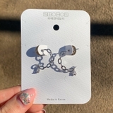 シルバー | キュービック チェーン ピアス | lattencos