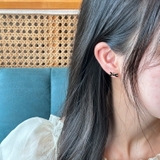 リボンパールピアス 韓国アクセサリー | lattencos | 詳細画像4 