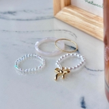 リボンパールビーズリング4SET 韓国アクセサリー | lattencos | 詳細画像5 