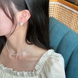 パールリボンイヤリング 韓国アクセサリー | lattencos | 詳細画像2 