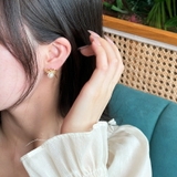 パールリボンイヤリング 韓国アクセサリー | lattencos | 詳細画像3 