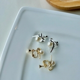 パールリボンイヤリング 韓国アクセサリー | lattencos | 詳細画像6 