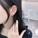 リボンパールミニピアスセット韓国アクセサリー | lattencos | 詳細画像3