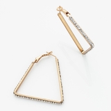 ゴールド | ラインストーントライアングルゴージャスピアス アクセ ピアス | LAYLA