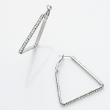 シルバー | ラインストーントライアングルゴージャスピアス アクセ ピアス | LAYLA