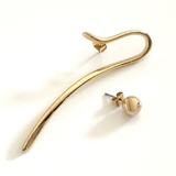 ゴールド | 【韓国発】流線カーブピアス レディースファッション通販 曲線 | LAYLA