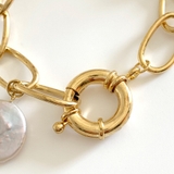 【韓国発】シェルモチーフ付チェーンブレス ユニセックス 男女兼用 | LAYLA | 詳細画像1 