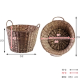 バスケット ウォーターヒヤシンス 取っ手付き | livingut | 詳細画像5