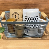 ウッドハンドルメッシュバスケット S リーニエ | livingut | 詳細画像4