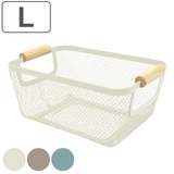 ウッドハンドルメッシュバスケット L リーニエ | livingut | 詳細画像1 
