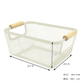 ウッドハンドルメッシュバスケット L リーニエ | livingut | 詳細画像3 