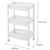 マルチワゴン システムバスケット キャスター付き | livingut | 詳細画像2 