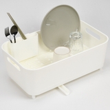 水切りラック スキット 水が流れるトレー付水切りバスケット | livingut | 詳細画像1