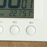 目覚まし時計 電波時計 温湿度計 | livingut | 詳細画像6