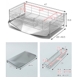 水切りラック シンクサイド 幅の広がる2段水切り | livingut | 詳細画像2