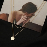 ゴールド | ラウンドデザインダブルネックレス ネックレス アクセサリー | IRADOWL