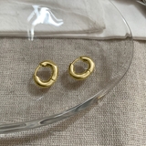 ゴールド | ピアス オーバル フープ | IRADOWL
