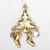 再入荷 クリスマス ホワイトツリーと靴下のブローチ | lunolumo | 詳細画像3