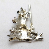 クリスマス キラキラスノーマンのブローチ | lunolumo | 詳細画像3