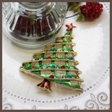 クリスマス 大きめツリーのキラキラブローチ | lunolumo | 詳細画像1 
