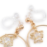 キュービックジルコニアと星のノンホールピアス イヤリング | lunolumo | 詳細画像5 