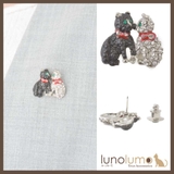 猫のモノトーンピンブローチ ラペルピン | lunolumo | 詳細画像1