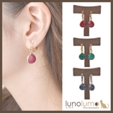 表面カットのカラーイヤリング | lunolumo | 詳細画像1