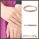 ピンクゴールドのキュービックジルコニアリング 指輪 N | lunolumo | 詳細画像1 