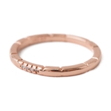 ピンクゴールドのキュービックジルコニアリング 指輪 N | lunolumo | 詳細画像3 